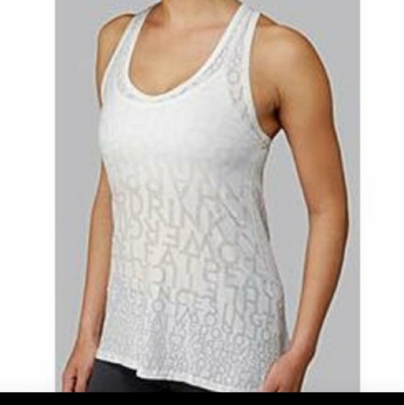 Lululemon rare Manifesto burnout tank white